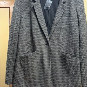 Candace Bure Green /blackHoundstooth Blazer Sz S